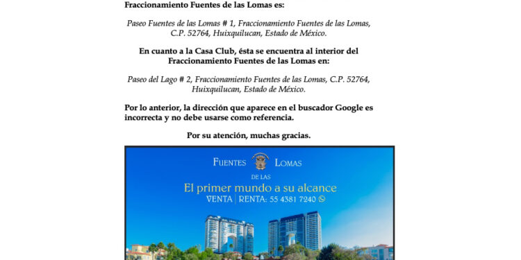 FRACCIONAMIENTO FUENTES DE LAS LOMAS, TODO AL ALCANCE DE SU MANO