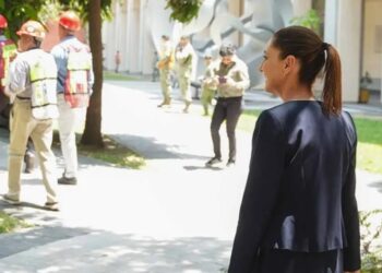 Claudia Sheinbaum participa en el Simulacro Nacional desde Palacio Nacional