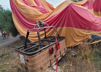 ¡Sustazo en San Martín de las Pirámides! Globo aerostático se desploma; hay 12 heridos