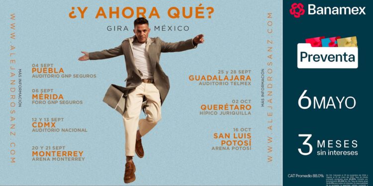 Alejandro Sanz elige a México para presentar su nueva gira