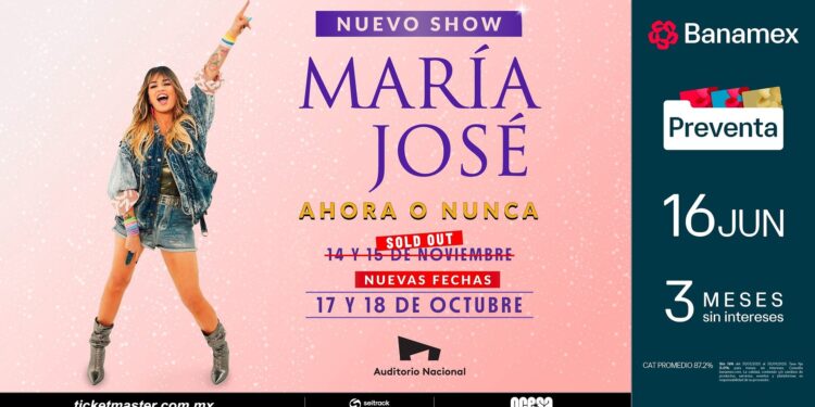 María José suma dos fechas más a su nueva gira «Ahora o Nunca»