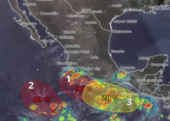 Conagua vigila tres zonas con potencial ciclónico en costas del Pacífico; traerán lluvias a estos estados