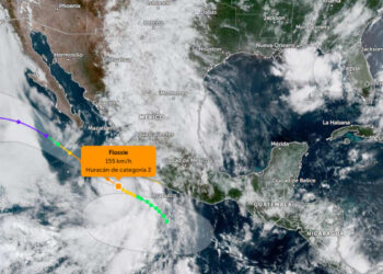 Huracán Flossie se intensifica a categoría 2; alertan por lluvias y vientos fuertes