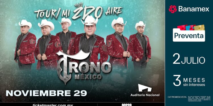 El Trono de México celebra 20 años de trayectoria con su gira Mi Segundo Aire