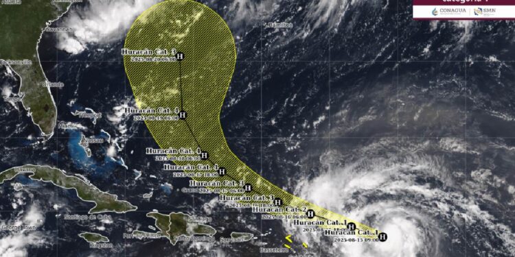 Huracán Erin se intensifica a categoría 1, el primero de la temporada en el Atlántico