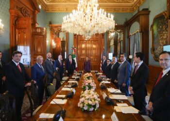 Marco Rubio se reúne con Claudia Sheinbaum en Palacio Nacional