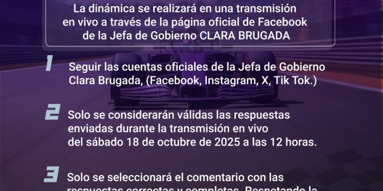 ¿Cómo ganar pases dobles para la F1 en CDMX? Brugada publica las bases