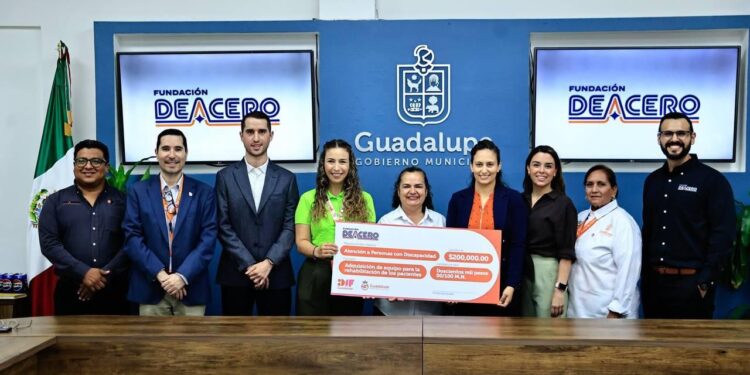 Fundación DEACERO entrega un millón 280 mil pesos en donativos al municipio de Guadalupe, Nuevo León