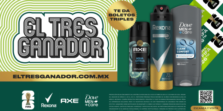 Rexona, AXE y Dove regalan 184 pases triples para partidos de la Copa Mundial de la FIFA 2026™