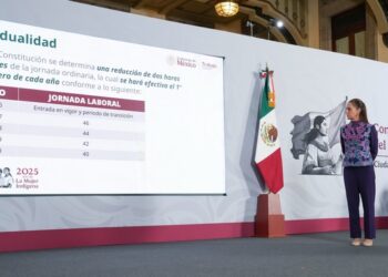 Presidenta Claudia Sheinbaum anuncia proyecto de reforma para la implementación gradual de la jornada laboral de 40 horas