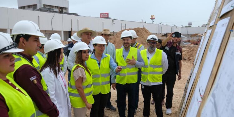 Mara Lezama supervisa avances del nuevo Hospital General del ISSSTE en Chetumal