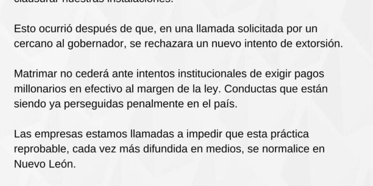 Pedrera Matrimar denuncia “acoso institucional” al gobierno de Nuevo León