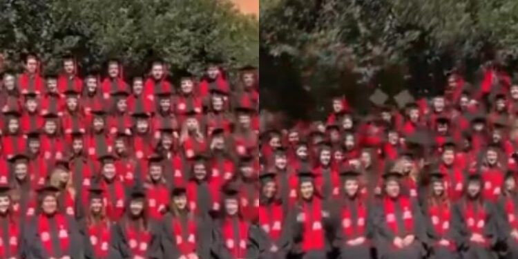 Se derrumba grada en la Ibero Santa Fe durante foto de graduación; hay heridos