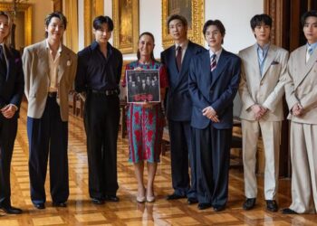 “La música y los valores unen a México y Corea del Sur”: Presidenta Claudia Sheinbaum recibe a BTS en Palacio Nacional