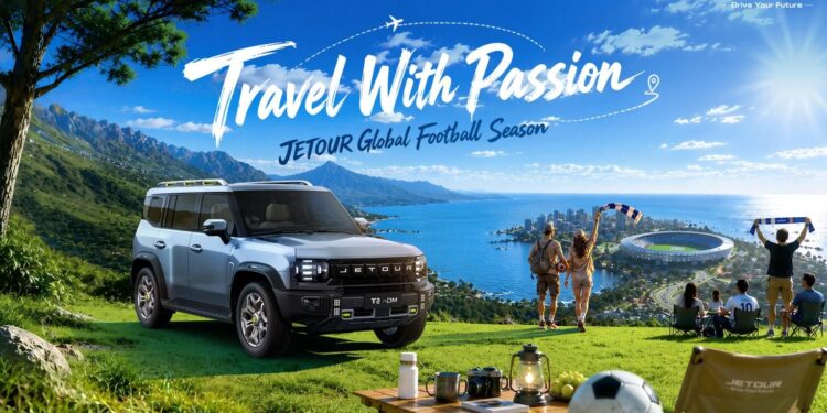 El JETOUR T2 i-DM impulsa los viajes con pasión para seguir a los equipos