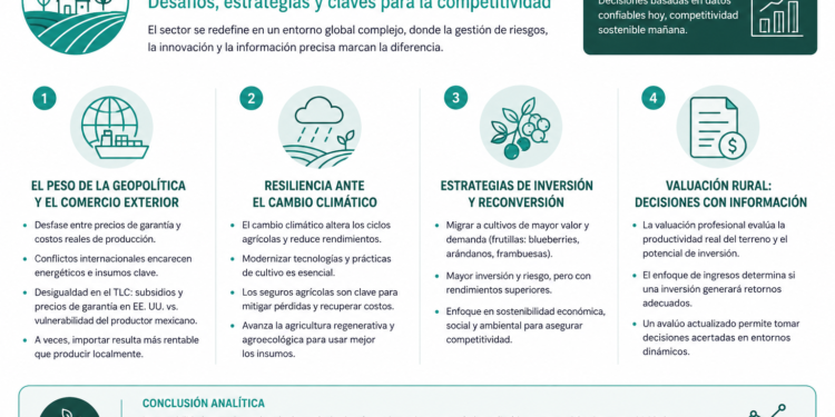 El sector agropecuario mexicano: desafíos geopolíticos, climáticos y la búsqueda de rentabilidad