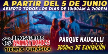 Dinosaurios Animatronics: una aventura jurásica llega al Parque Naucalli