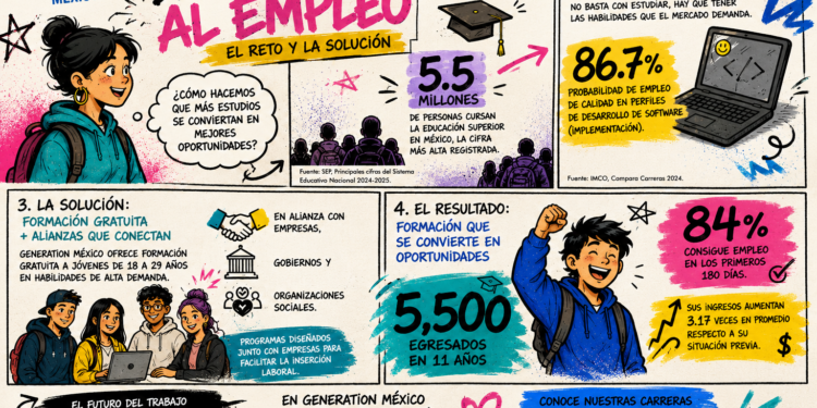 Generation México alcanza 5,500 egresados con un modelo que prioriza la empleabilidad por encima del volumen de graduados