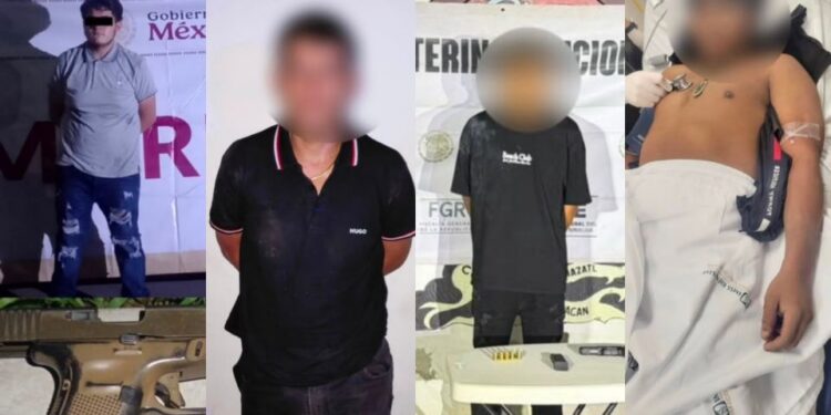 Asesinan a dos personas y detienen a cuatro sujetos tras varios hechos de violencia en Mazatlán