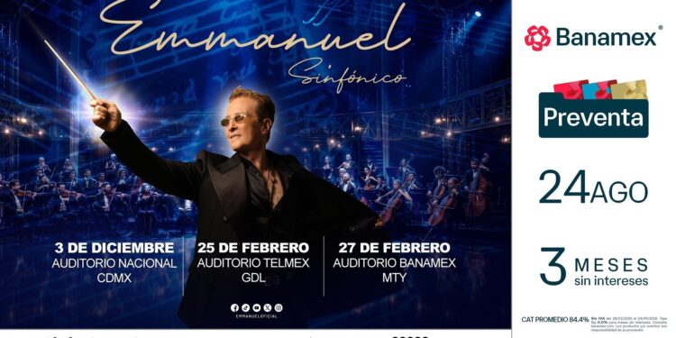 Emmanuel celebra su legado con el espectáculo Emmanuel Sinfónico