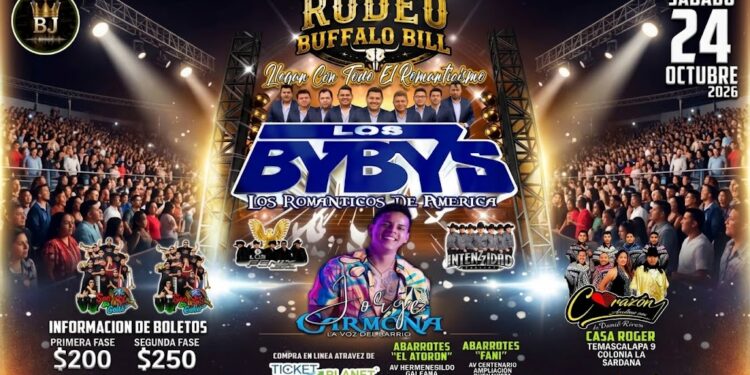 Los Bybys y Jorge Carmona llevarán una gran fiesta de cumbia, salsa y romanticismo al Rodeo Buffalo Bill de Tultitlán