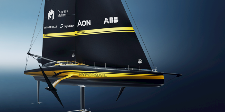 ABB une fuerzas con Ferrari Hypersail para llevar la corriente continua a nuevos horizontes
