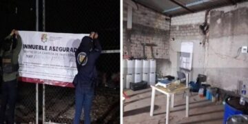 Hallan un laboratorio clandestino y prendas similares a los uniformes de corporaciones de seguridad en cateo en Nayarit