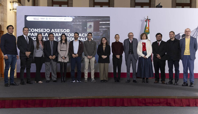 Presidenta presenta al Consejo Asesor para la Transformación Digital del Sector Salud; automatizará entrega de medicamentos e insumos